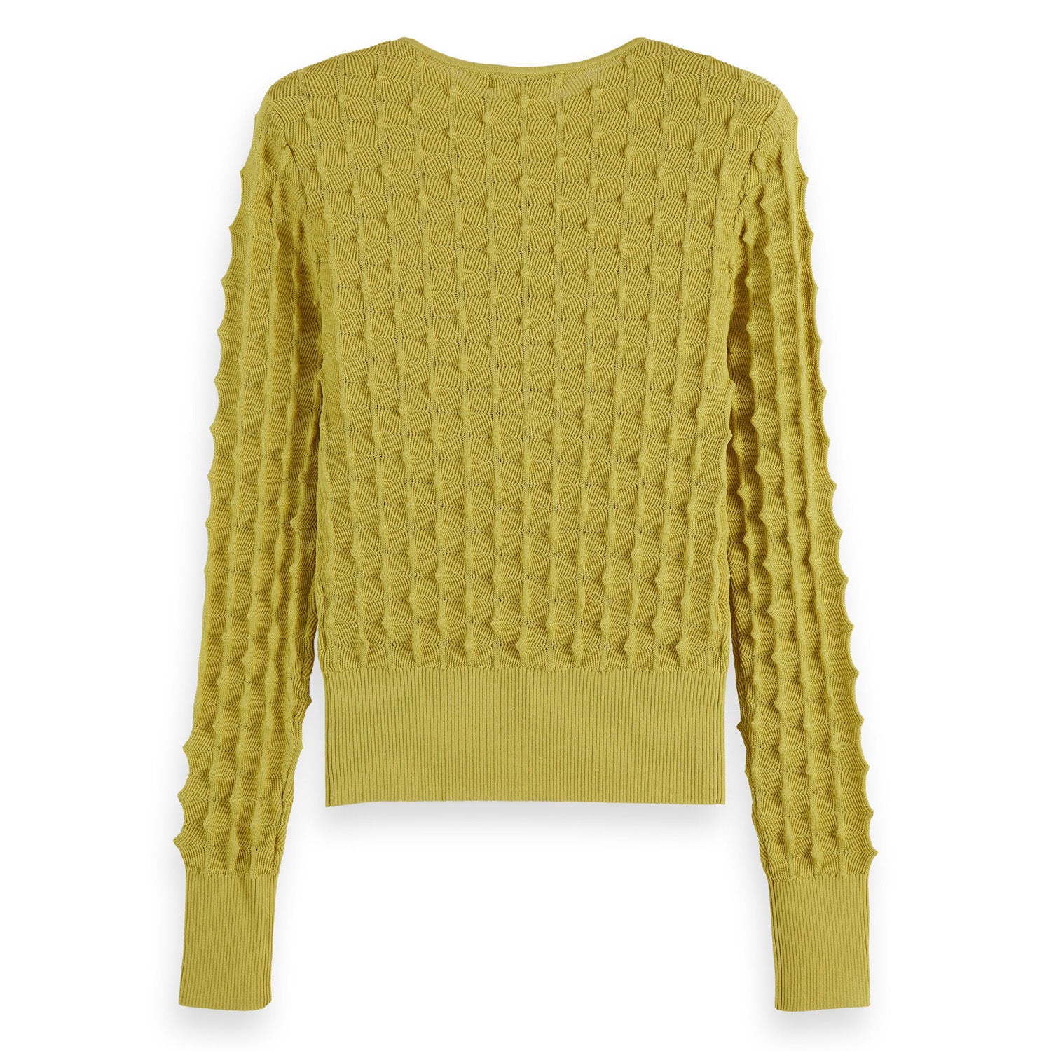Textured Long Sleeve In Golden Green