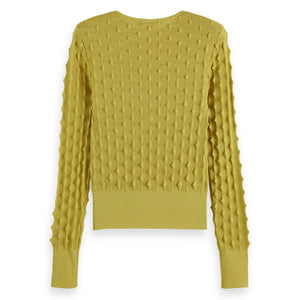 Textured Long Sleeve In Golden Green