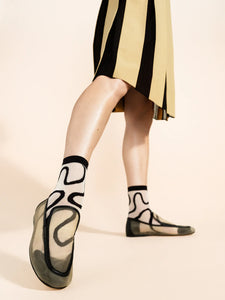 Wiggly Short Crew Sheer Socks