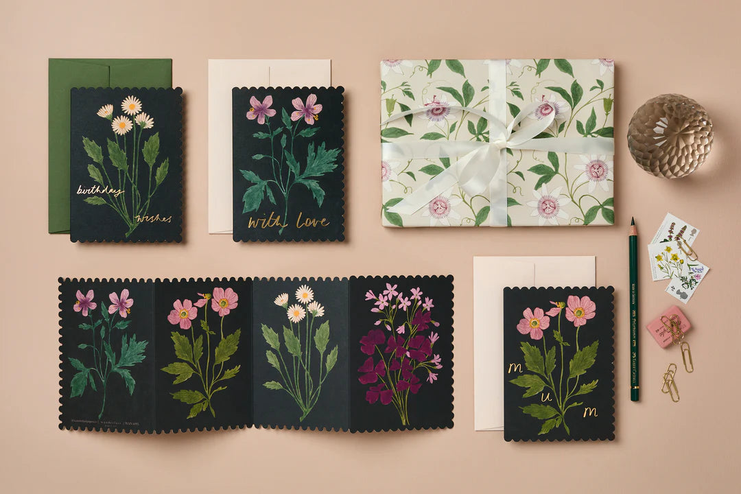 Botanical Concertina Card
