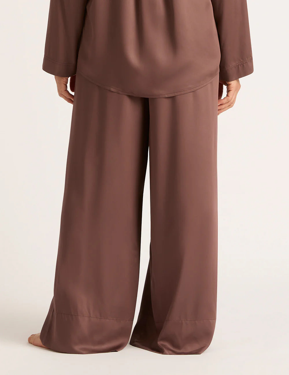 Vegan Silk Wide Leg Sleep Pant