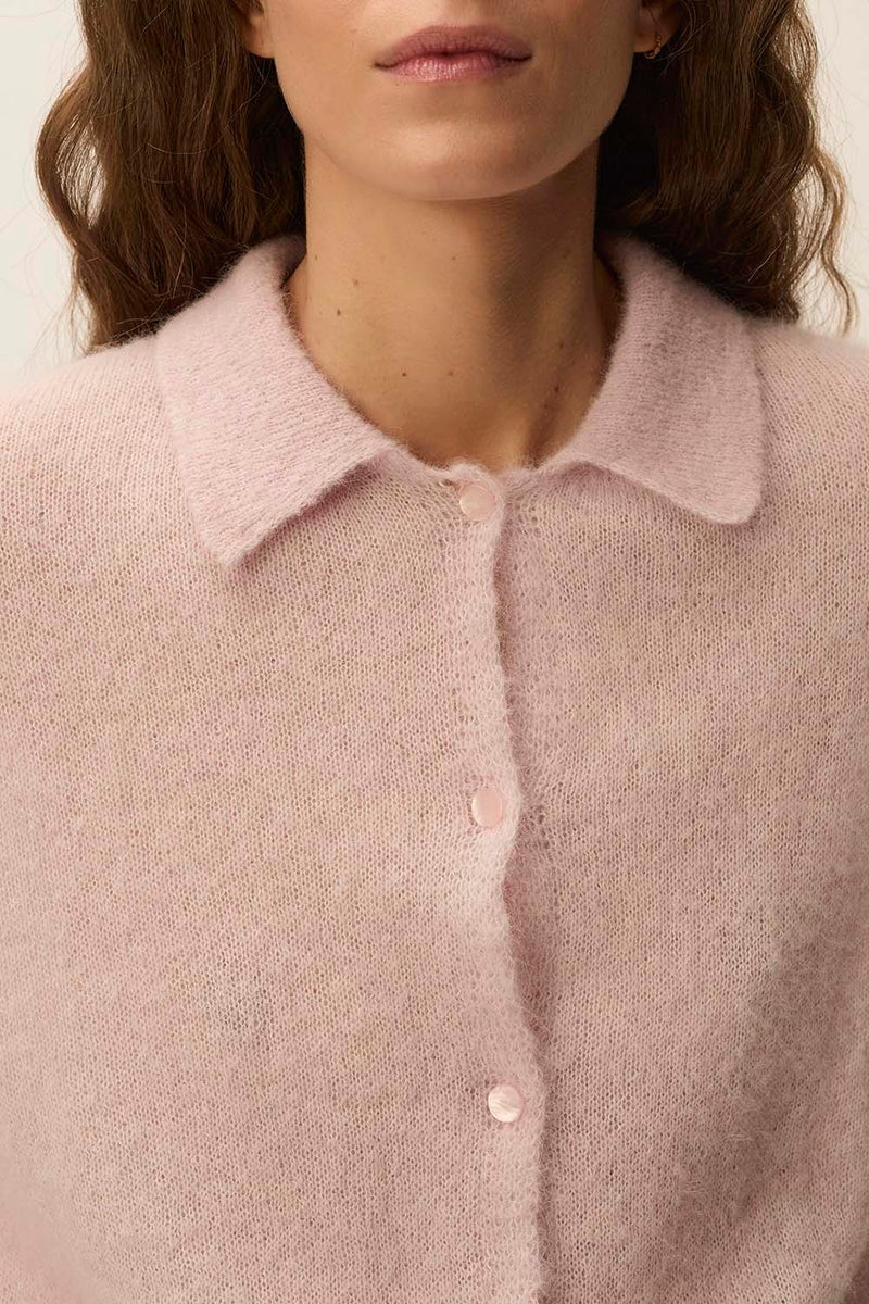 Anastasia Knit Cardigan In Lilas