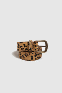 Leather Belt In Leopard