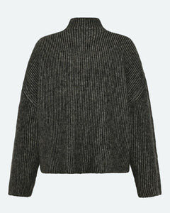 Mercy Knit Pullover In Black Stripe