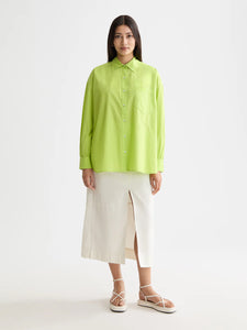 1985 Embroidered Girlfriend Shirt In Green Glow