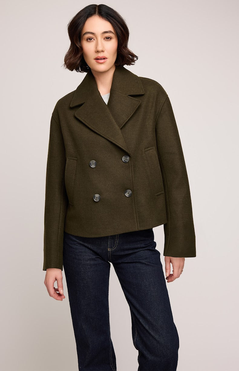 Marguerite Peacoat In Hunter Green