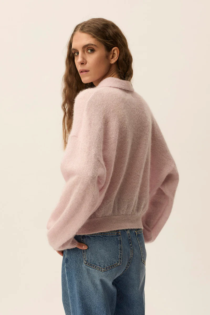 Anastasia Knit Cardigan In Lilas