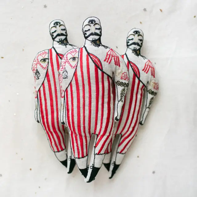 Tattooed Strong Man Art Doll