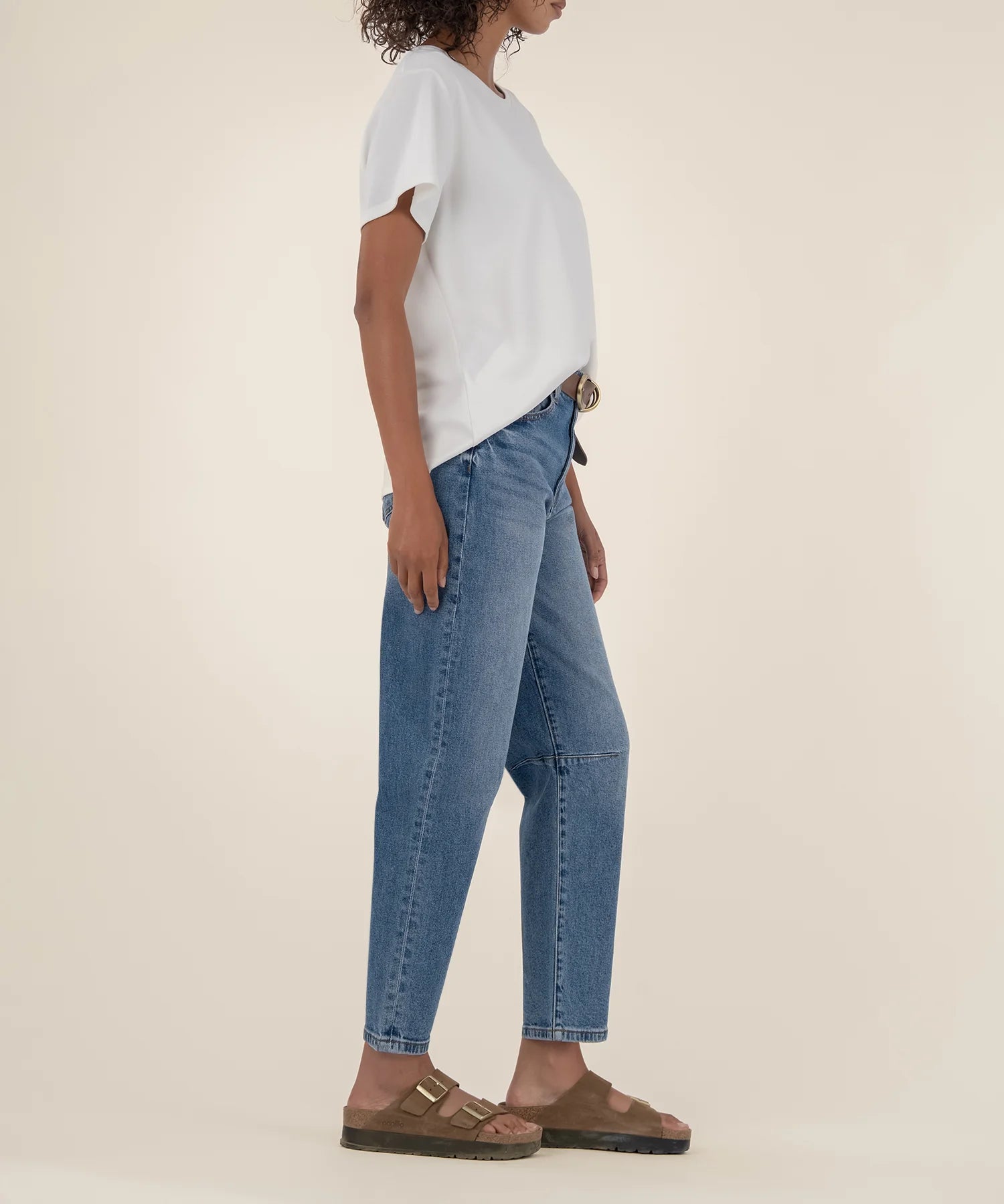 Ashley High Rise Mid Wash Slouchy Barrel Jeans