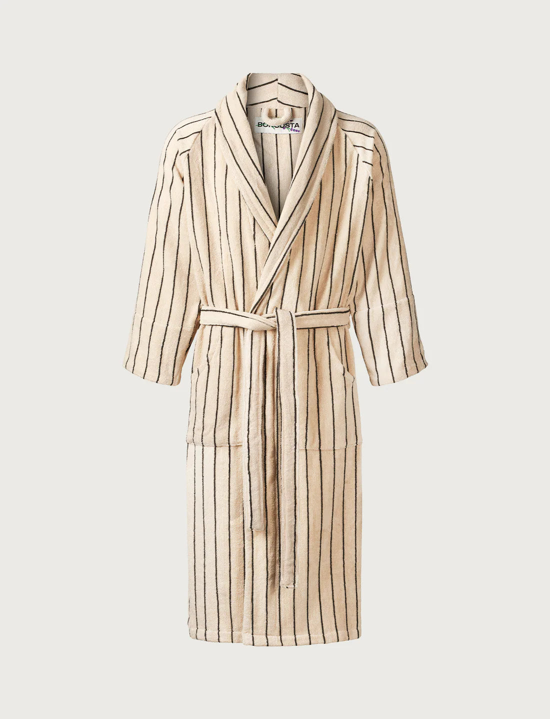 Naram Bathrobe In Crème & Ink