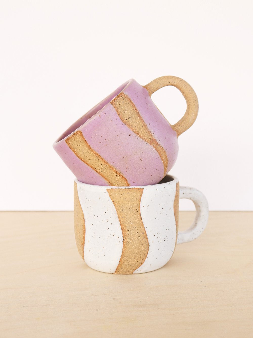 Handmade Wave Mug in Lilac