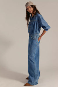 Carpe Diem Denim Jumpsuit In New Day