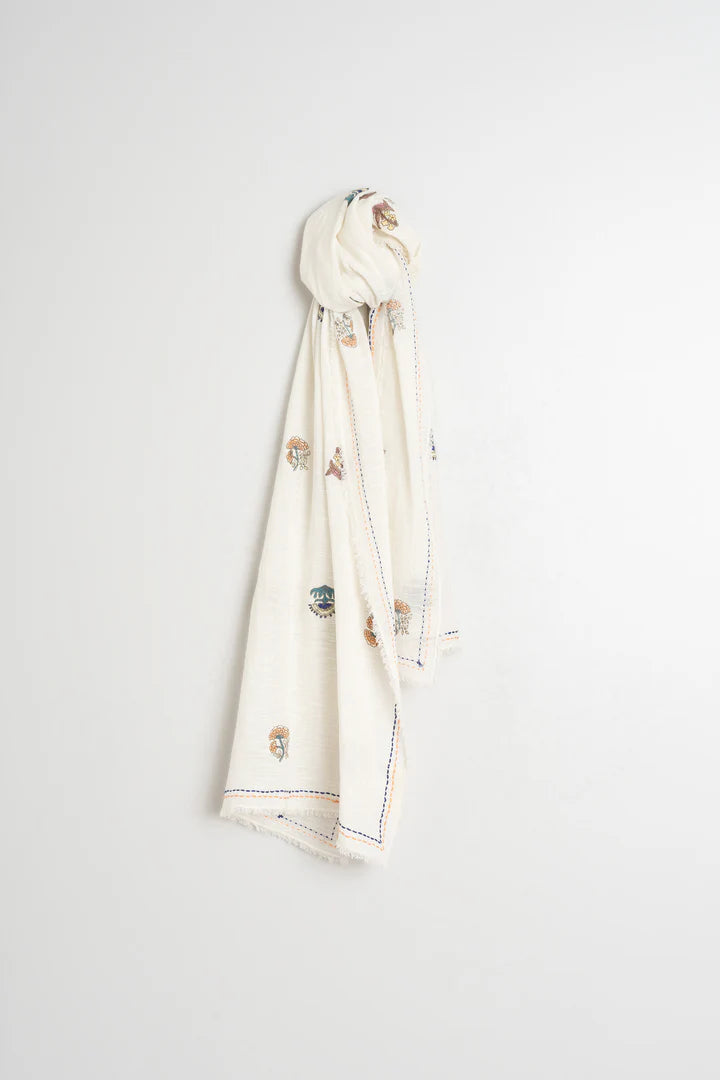 Embroidered Magic Floral Scarf