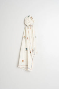 Embroidered Magic Floral Scarf