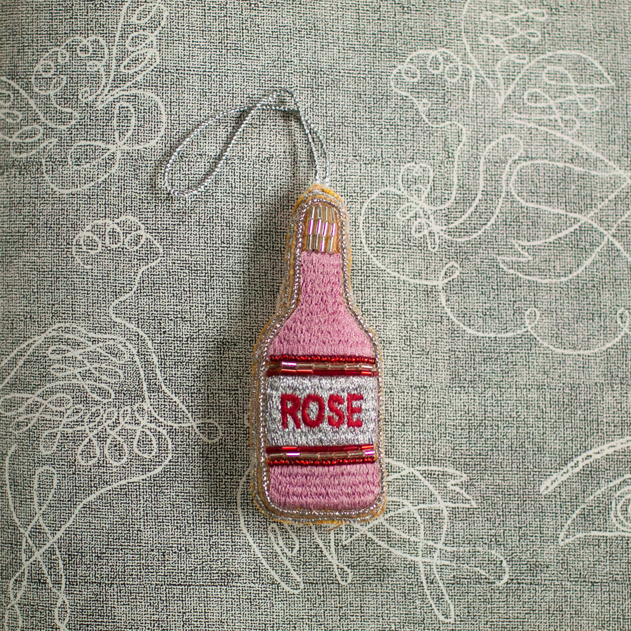 Rosé Bottle Ornaments