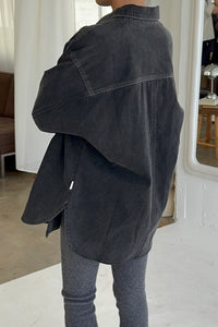 Theo Jacket In Black Denim