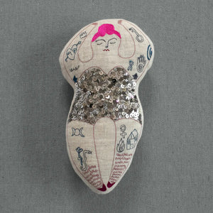 Tattooed Strong Lady Art Doll