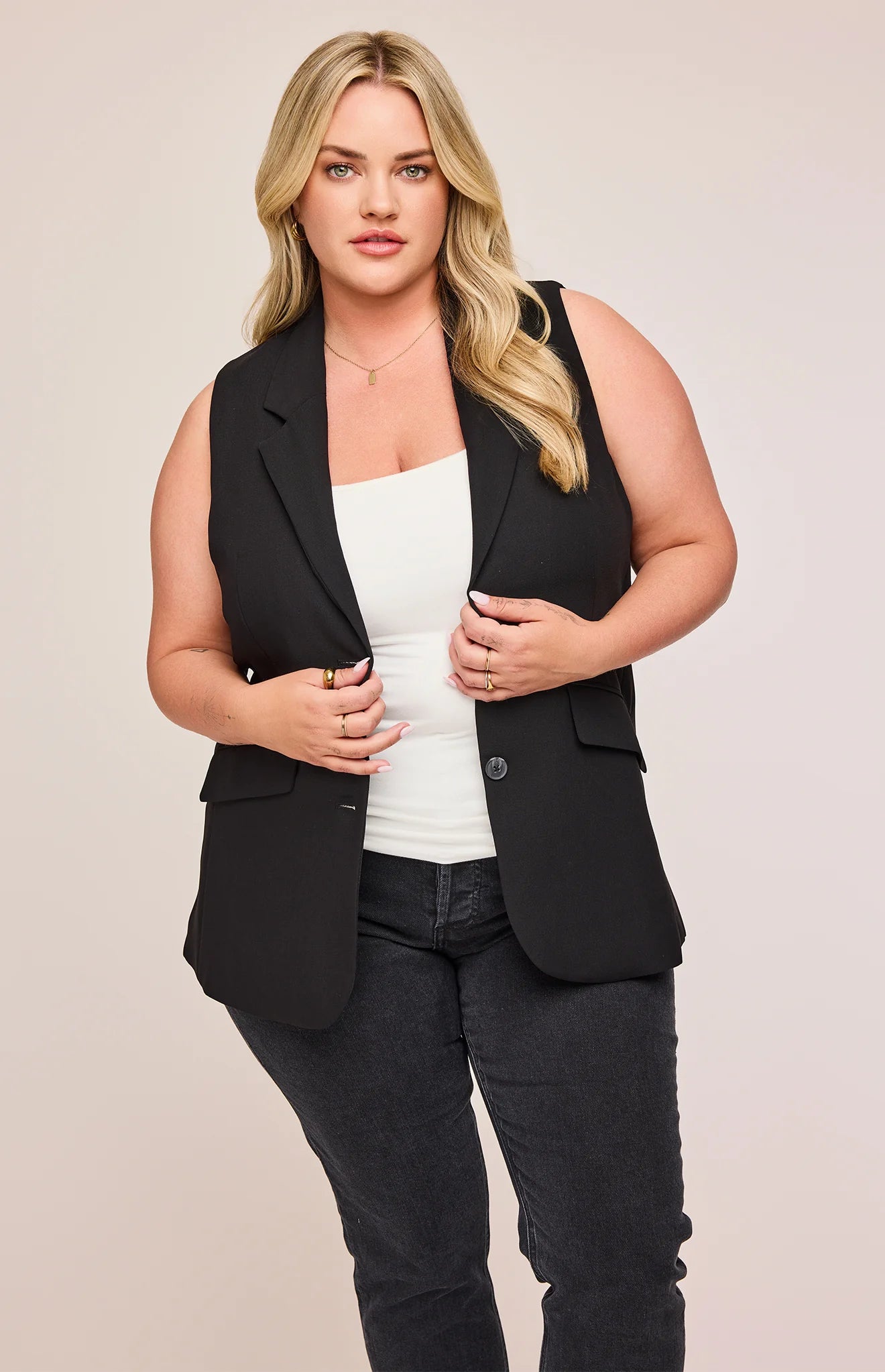 Bailey Long Black Suit Vest