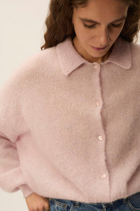 Anastasia Knit Cardigan In Lilas