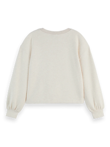 V-Neck Modal Sweatshirt In Soft Ice