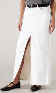 Myra Denim Skirt In White