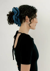 Doily Scrunchie In Lou Gingham
