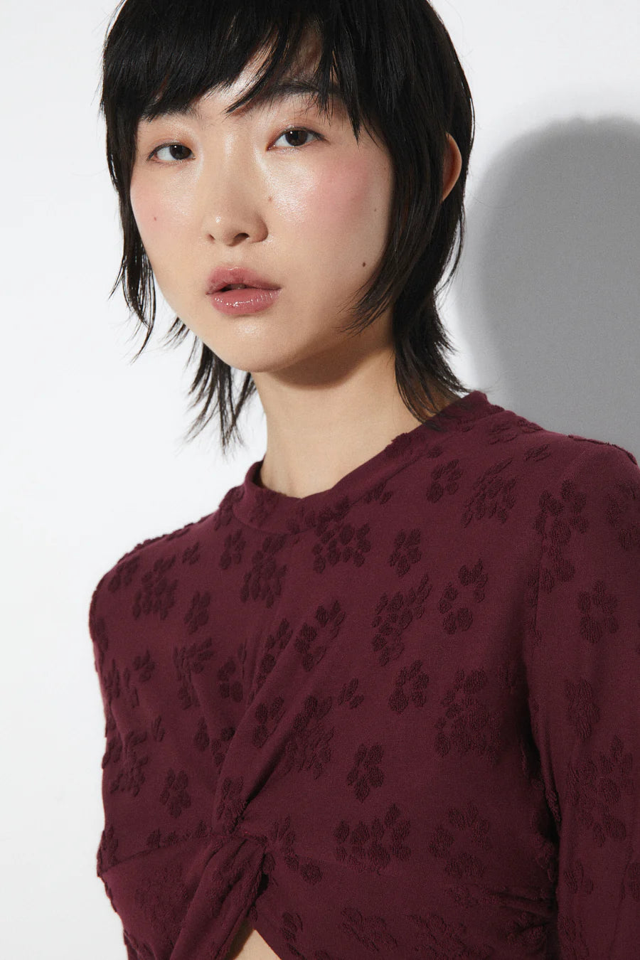 Barbara Knit Dress In Burgundy