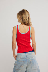 All Star Knit Tank In Atlas Red