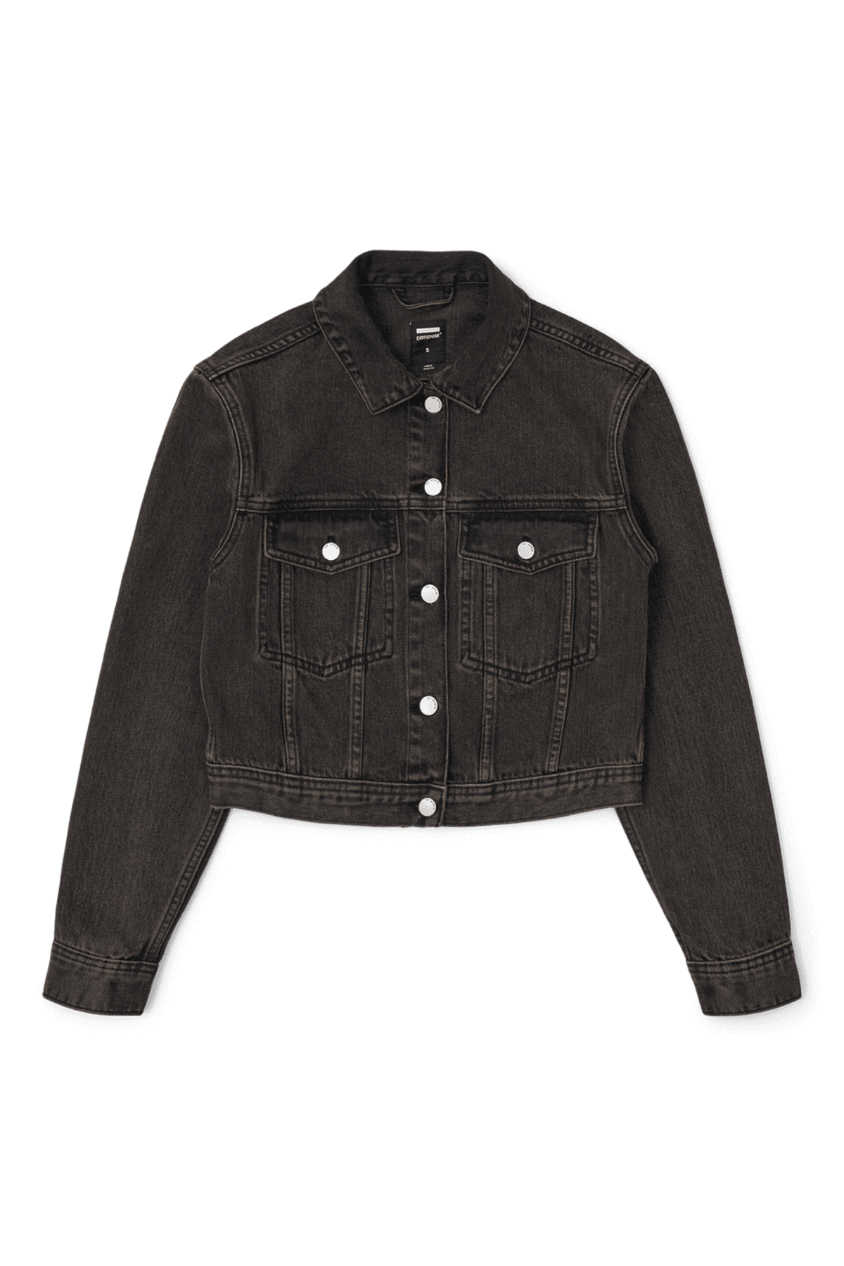 Becky Denim Jacket In Jet Brown