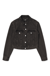Becky Denim Jacket In Jet Brown