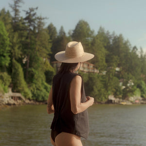 Palm Hat In Natural Brown