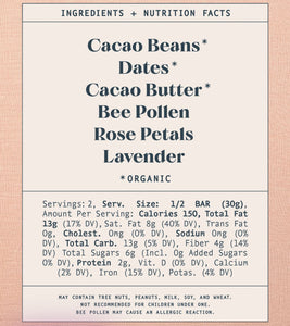 Spring & Mulberry Lavender Rose Chocolate Bar