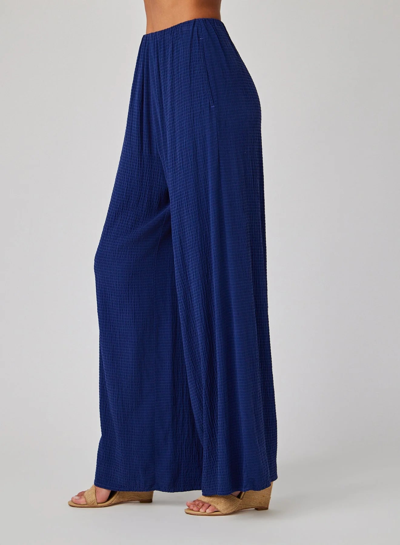 Clean Wide Leg Pant In Navy Coast