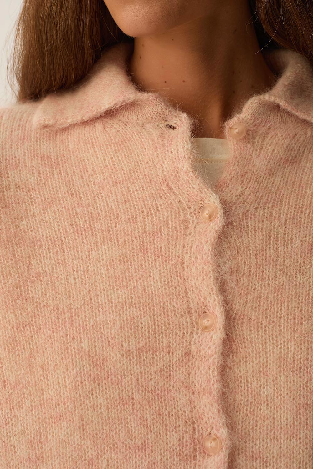 Anouka Cardigan In Powder Pink