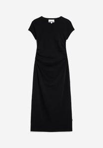 Adaaja Ruched Tshirt Dress In Black