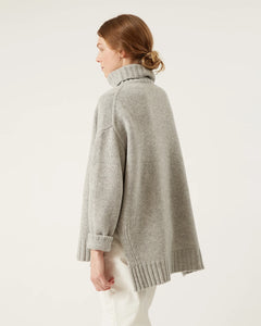 Lume Wool Sweater In Melange Grey