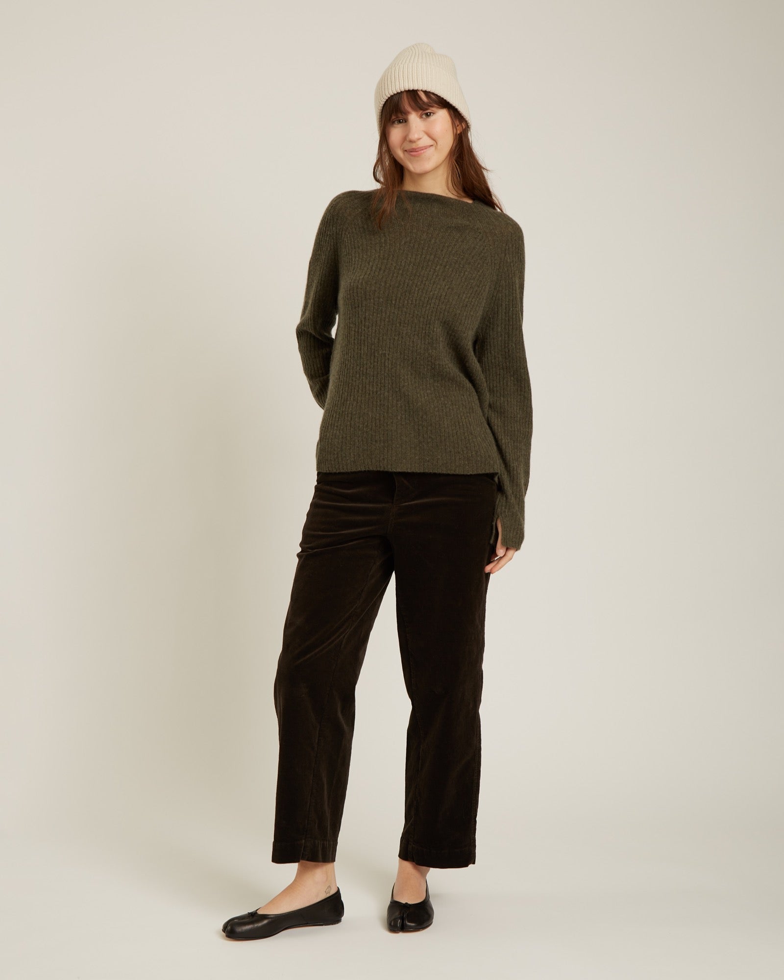 Bara Sweater Melange In Army Green