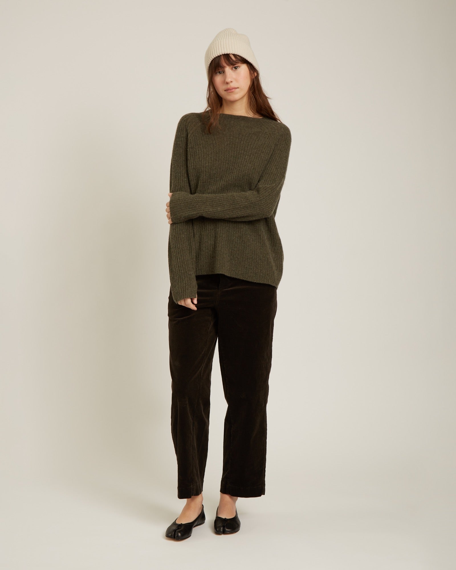 Bara Sweater Melange In Army Green