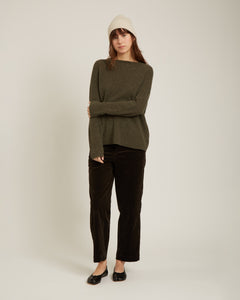 Bara Sweater Melange In Army Green