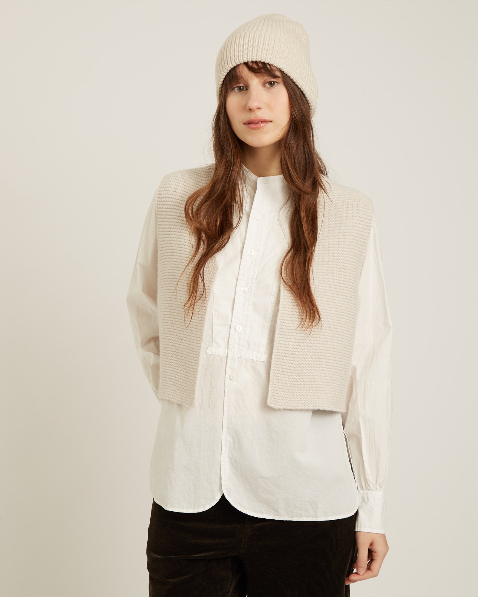 Eva Vest In Chalk