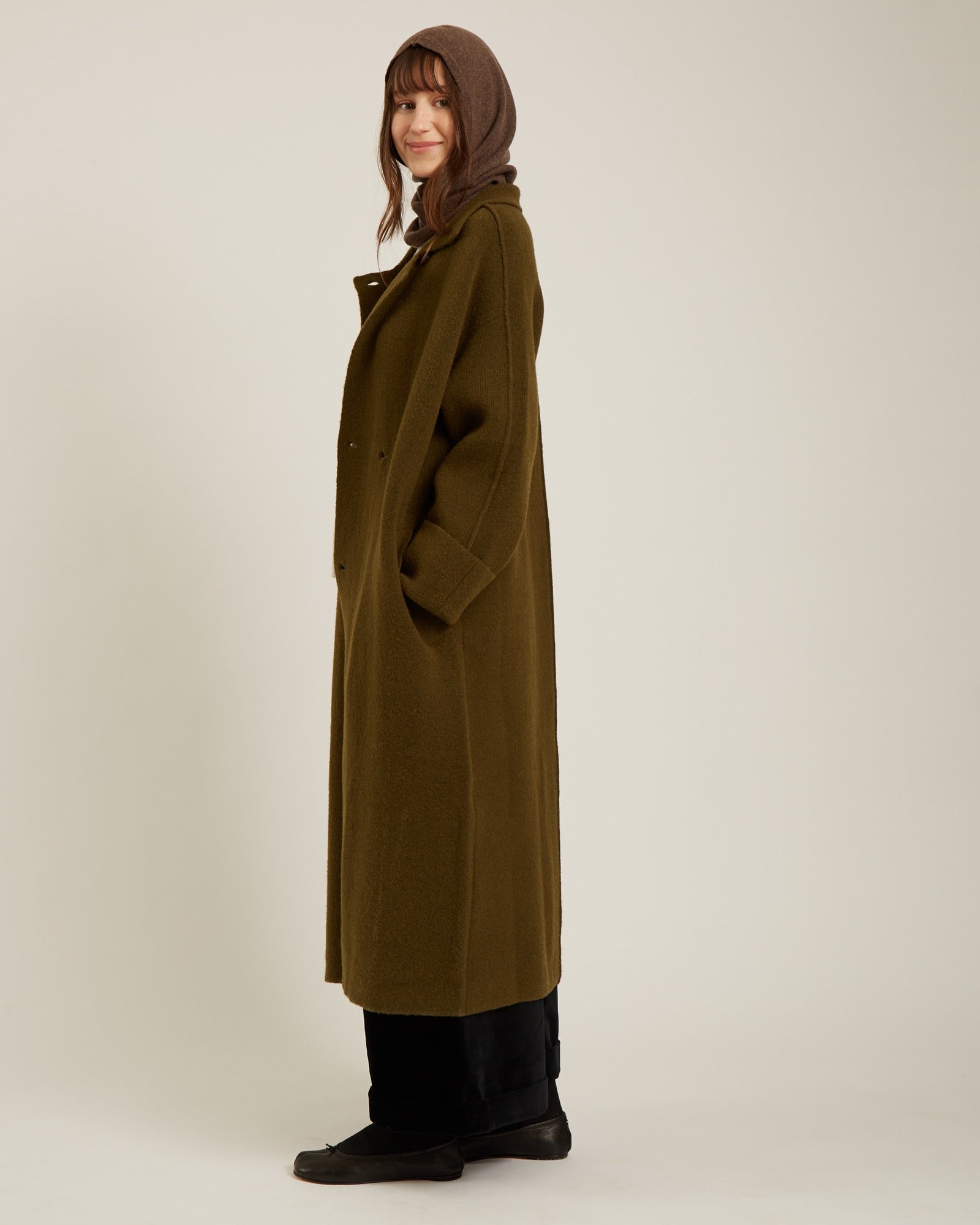 Solene Coat In Olive