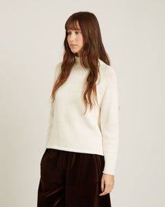 Amaris Cotton & Cashmere Sweater In White