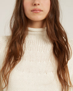 Amaris Cotton & Cashmere Sweater In White