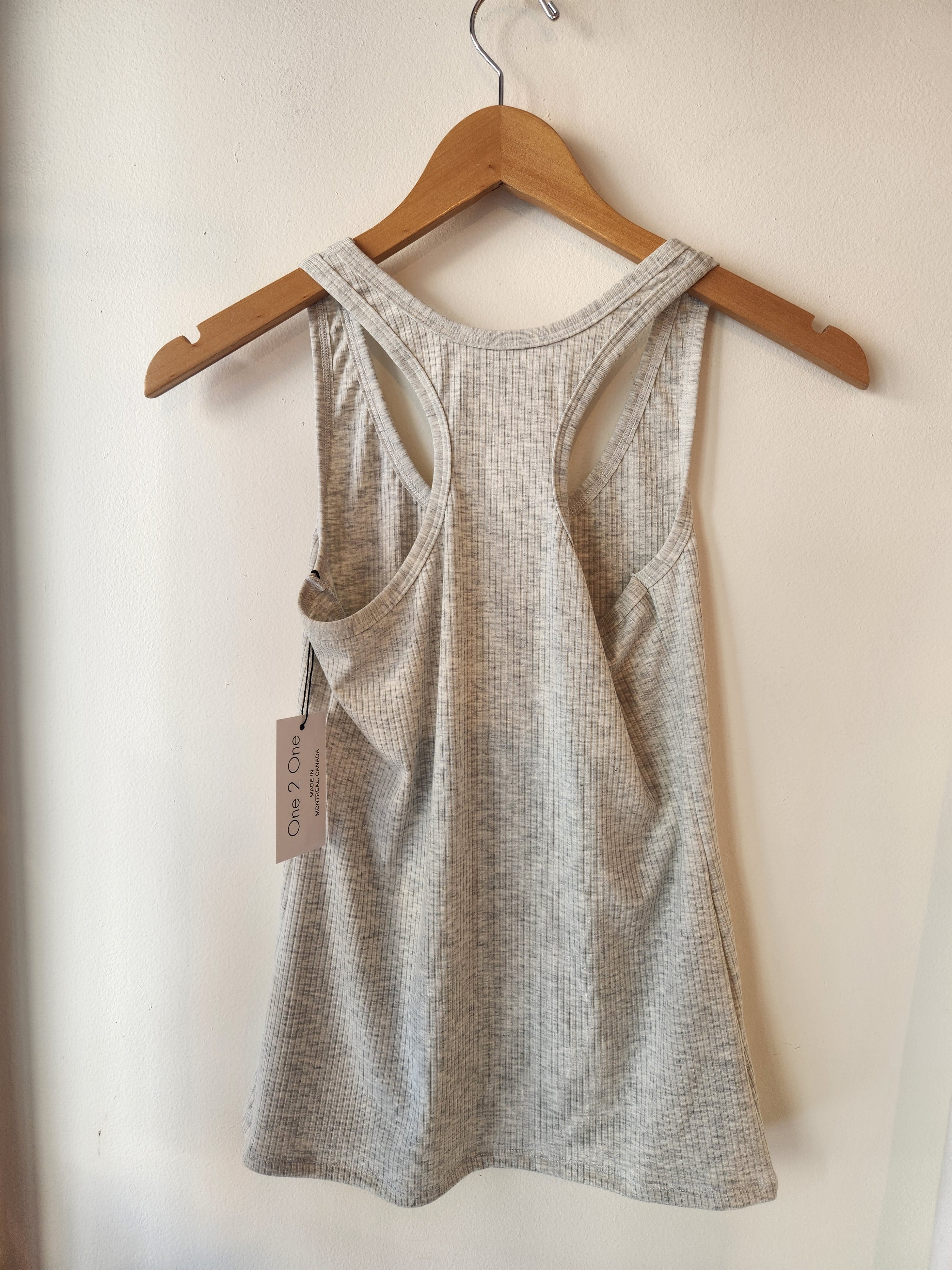 Bamboo Rib Camisole In Grey