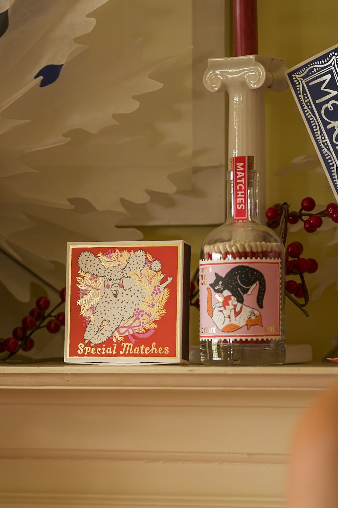 Christmas Poodle Matchbook