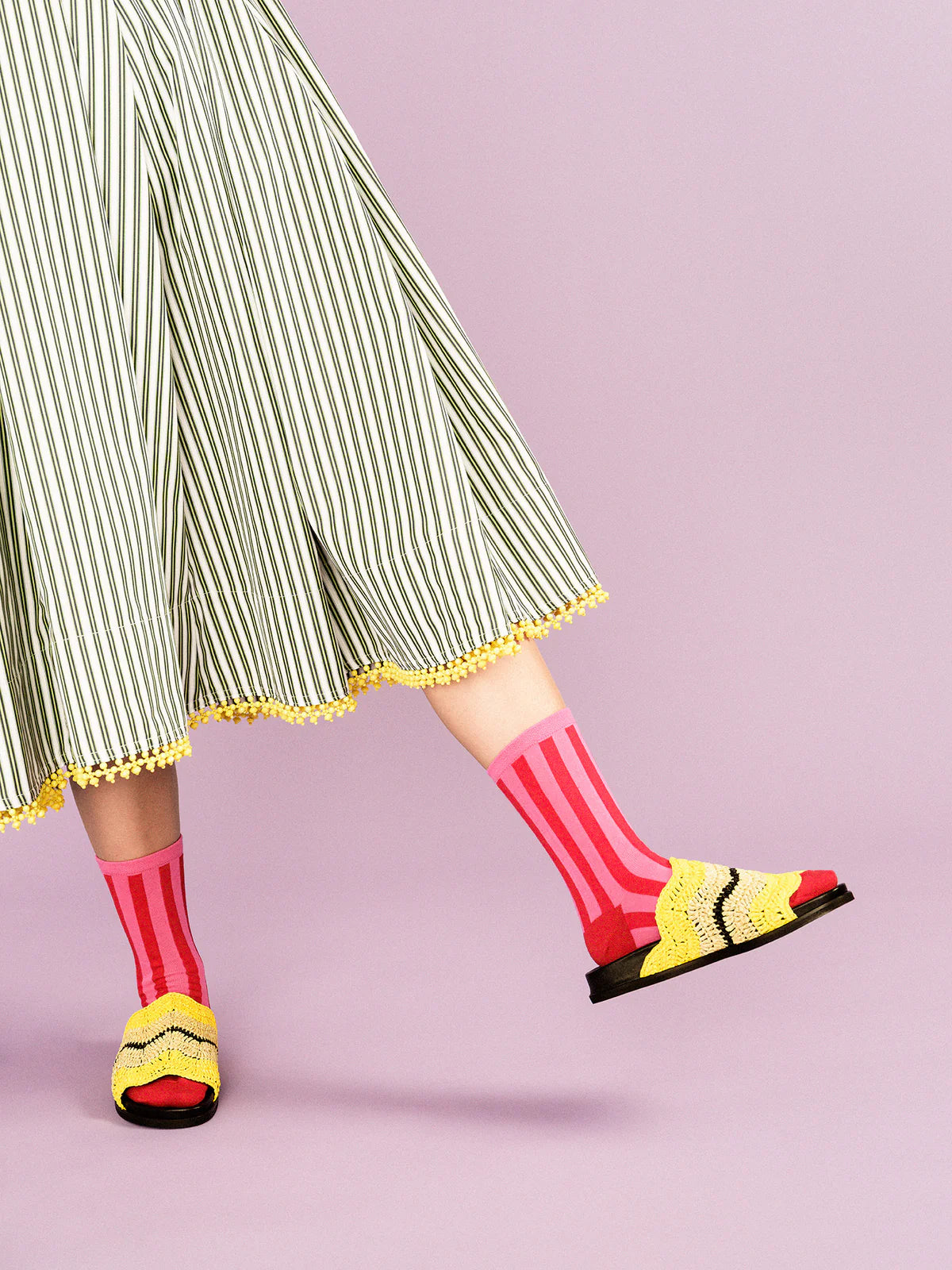Manchester Crew Sock In Flamingo