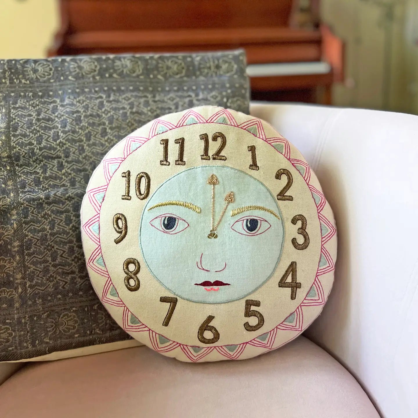 Clock Face Pillow