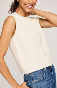 Winnie Knit Vest In Cream