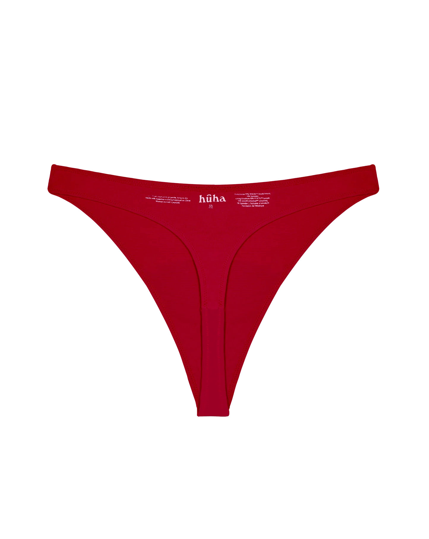 Mineral Undies High Rise Thong In Red