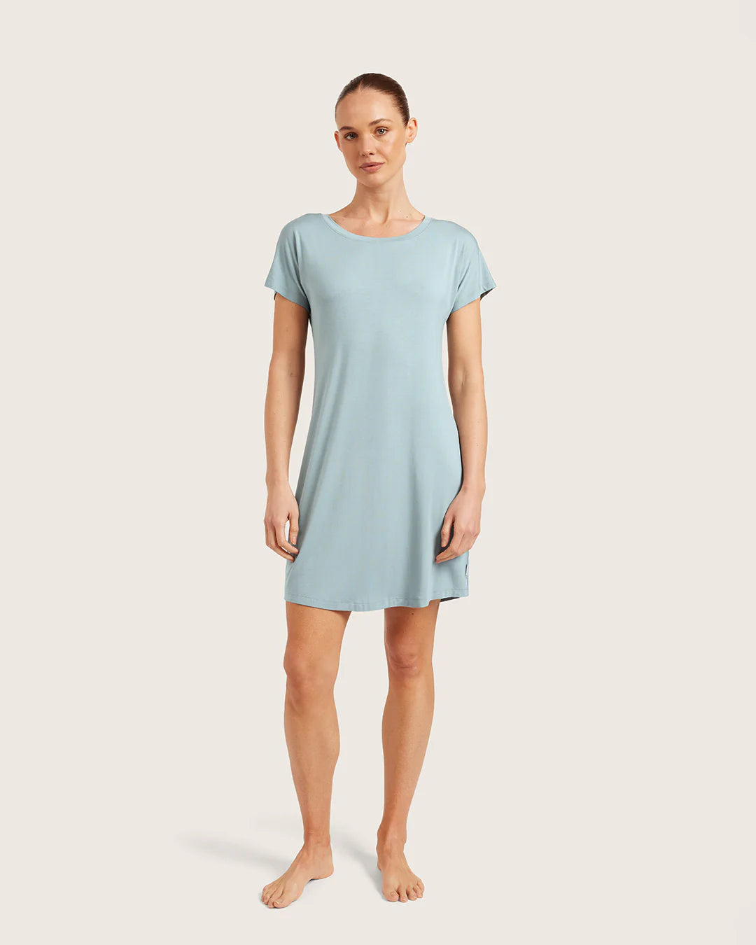 Goodnight Night Dress In Mineral Blue